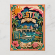 PopCut Estados Destin Flórida Arte de Papel