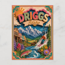 PopCut Estados Driggs Idaho Arte em Papel