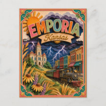 PopCut Estados Emporia Kansas Arte em Papel