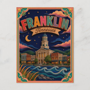 Cartão Postal PopCut Estados Franklin Tennessee Arte em Papel P