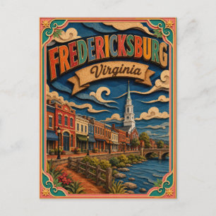 Cartão Postal PopCut Estados Fredericksburg Virgínia Arte em Pap