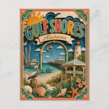 PopCut Estados Golf Shores Alabama Arte em Papel