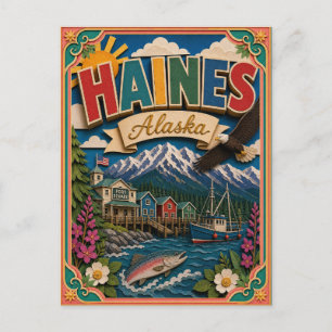 Cartão Postal PopCut Estados Haines Alasca Arte em Papel