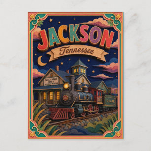 Cartão Postal PopCut Estados Jackson Tennessee Arte em Papel
