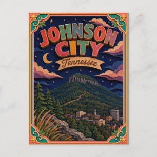 Cartão Postal PopCut Estados Johnson City Tennessee Arte em Pape