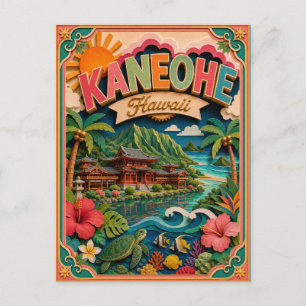 Cartão Postal PopCut Estados Kaneohe Havaí Arte em Papel