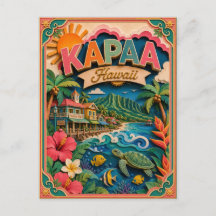 PopCut Estados Kapaa Havaí Arte de Papel