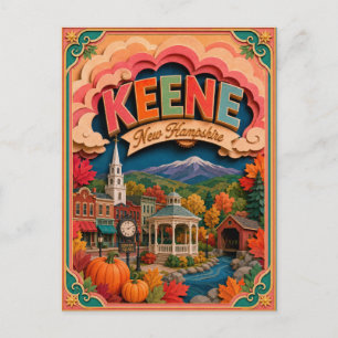 Cartão Postal PopCut Estados Keene New Hampshire Arte em Papel