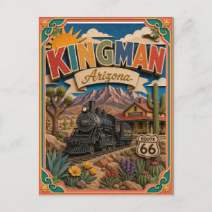 Cartão Postal PopCut Estados Kingman Arizona Arte de Papel