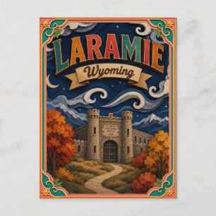 Cartão Postal PopCut Estados Laramie Wyoming Arte em Papel