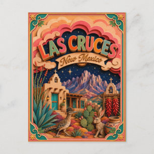 Cartão Postal PopCut Estados Las Cruces Novo México Arte em Pape