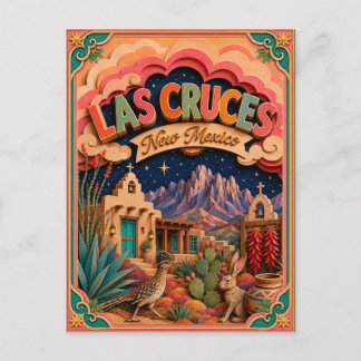 Cartão Postal PopCut Estados Las Cruces Novo México Arte em Pape