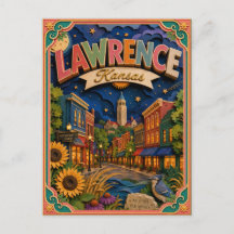 PopCut Estados Lawrence Kansas Arte em Papel