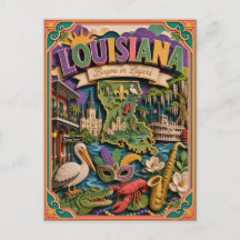 PopCut Estados Louisiana Arte Colorida em Papel 3D