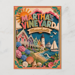 Cartão Postal PopCut Estados Martha’s Vineyard Massachusetts