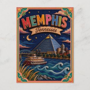Cartão Postal PopCut Estados Memphis Tennessee Arte em Papel