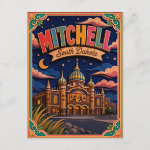 Cartão Postal PopCut Estados Mitchell Dakota do Sul Arte em Pape