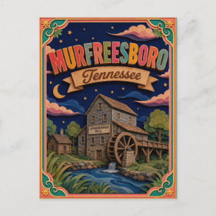 Cartão Postal PopCut Estados Murfreesboro Tennessee Arte em Pape