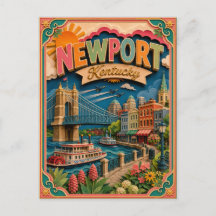 PopCut Estados Newport Kentucky Arte em Papel