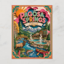PopCut Estados Pagosa Springs Colorado Arte em Pap
