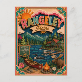 Cartão Postal PopCut Estados Rangeley Maine Arte em Papel