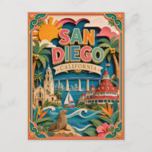 PopCut Estados San Diego Califórnia Arte em Papel