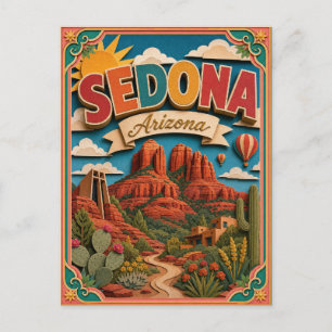Cartão Postal PopCut Estados Sedona Arizona Arte de Papel