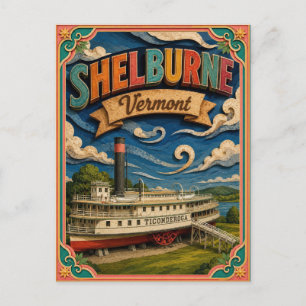 Cartão Postal PopCut Estados Shelburne Vermont Arte em Papel