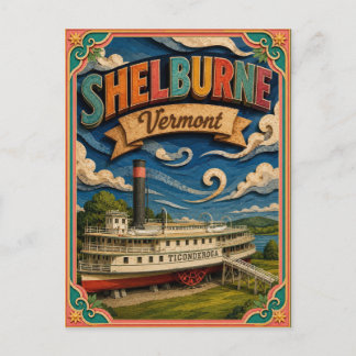 Cartão Postal PopCut Estados Shelburne Vermont Arte em Papel