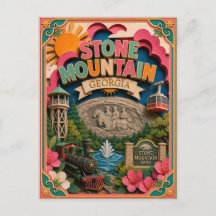 PopCut Estados Stone Mountain Geórgia Arte em Pape