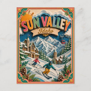 Cartão Postal PopCut Estados Sun Valley Idaho Arte em Papel