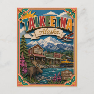 Cartão Postal PopCut Estados Talkeetna Alasca Arte em Papel