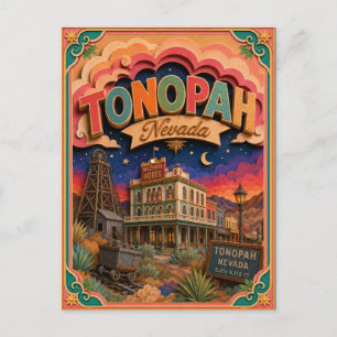 Cartão Postal PopCut Estados Tonopah Nevada Arte em Papel