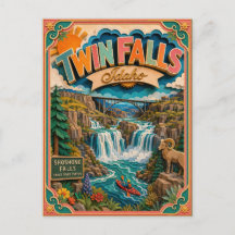 PopCut Estados Twin Falls Idaho Arte em Papel