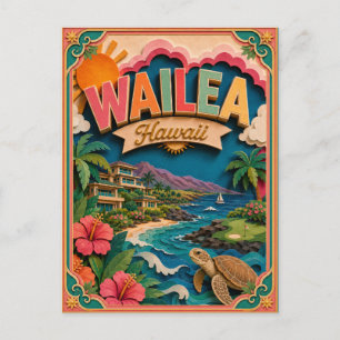 Cartão Postal PopCut Estados Wailea Havaí Arte de Papel