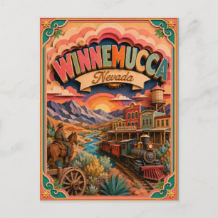 Cartão Postal PopCut Estados Winnemucca Nevada Arte em Papel