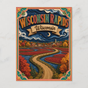 Cartão Postal PopCut Estados Wisconsin Rapids Wisconsin Arte em