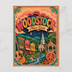 Cartão Postal PopCut Estados Woodstock Nova York Arte em Papel