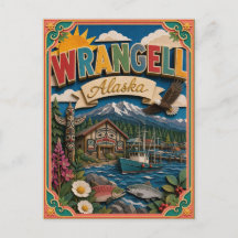PopCut Estados Wrangell Alasca Arte em Papel