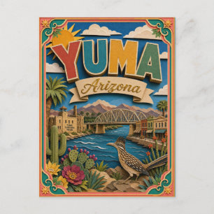 Cartão Postal PopCut Estados Yuma Arizona Arte de Papel