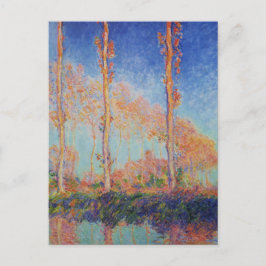 Cartão Postal Poplars, outono, efeito rosa de Claude MonPostcard