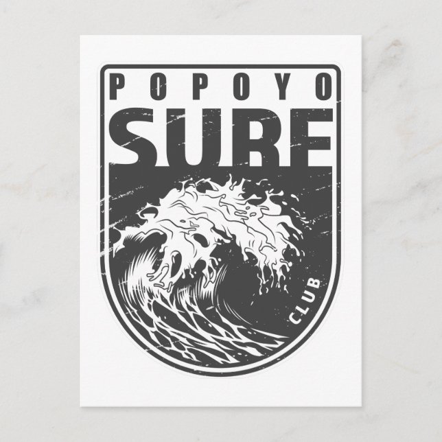 Cartão Postal Popoyo Surf Club Nicarágua Emblem (Frente)