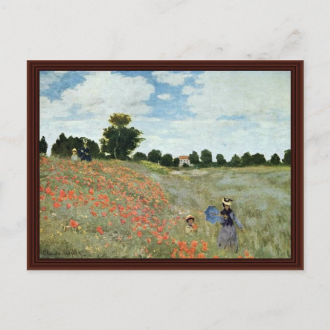 Cartão Postal Poppies De Claude Monet (Frente)