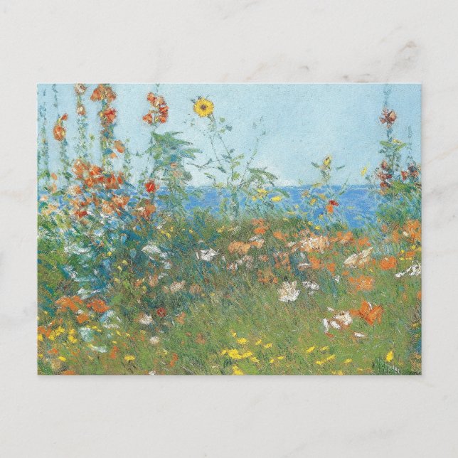Cartão Postal "Poppies, Ilha de Shoals" de Hassam - Cartão-posta (Frente)
