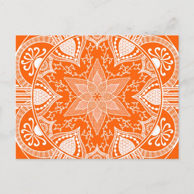 Cartão Postal Poppy Mandala (Frente)