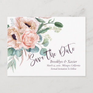 Cartão Postal Poppy Radiance Salvar a Data