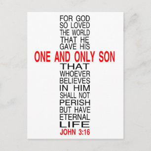 Cartão postal Por Deus Assim Amou O Mundo