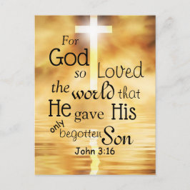 Cartão Postal Por Deus, tão amado pelo mundo, a Bíblia John 3:16