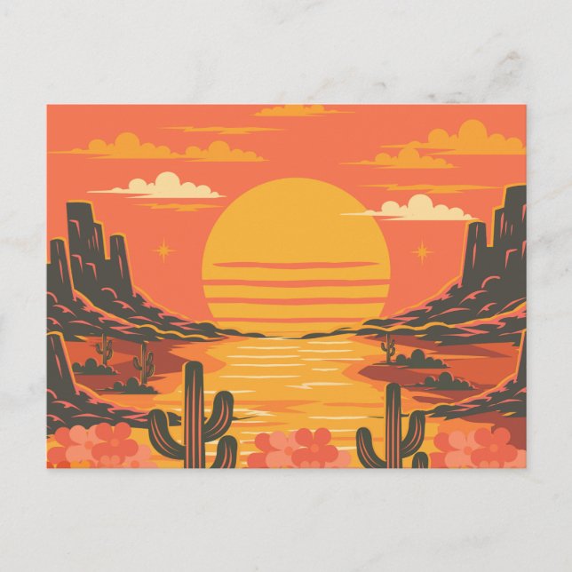 Cartão Postal Pôr do sol (Frente)