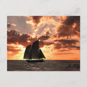 Cartão Postal por do sol